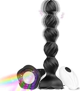 Butt Plug Vibrator Anal Sex Toys Flower Colorful Luminous Anal Plug With 10 Frequency