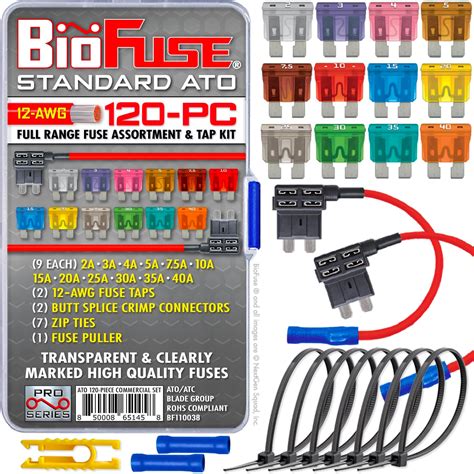 Amazon BioFuse 120 Piece Full Range Fuse Assortment Tap Kit 108