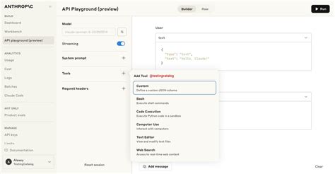 anthropic tests api playground  claude code analytics