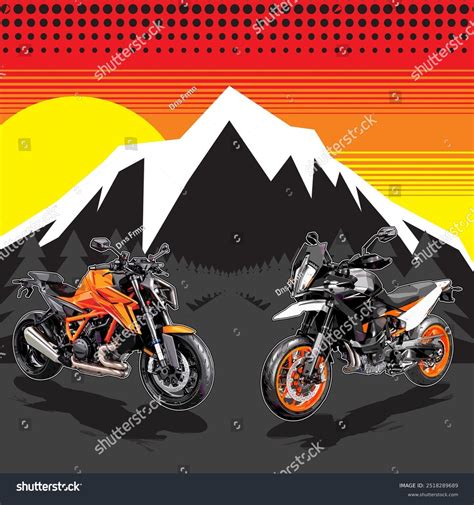 Mix Super Adventure Naked Big Bike Stock Vector Royalty Free Shutterstock