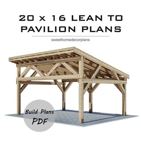 Diy X Lean To Pavilion Plans Pdf Carport Plans Woode Inspire