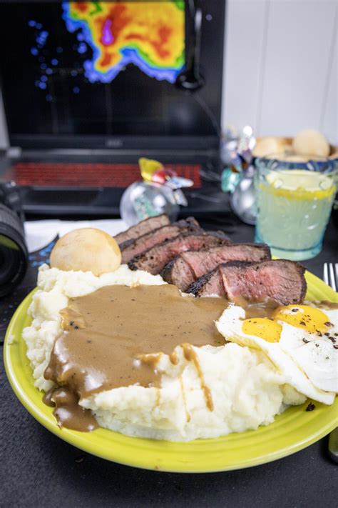 Aunt Meg's Steak and Eggs with Mashed Potatoes and Gravy from TWISTER ...