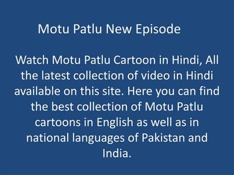 Motu Patlu New Episode Ppt