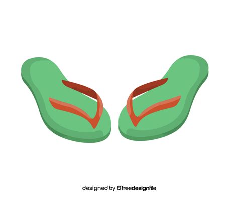 Summer Beach Flip Flops Clipart Vector Free Download