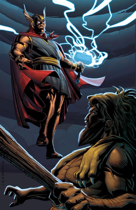 Thor Vs Hercules Rare Digital Artwork Makersplace