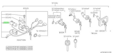 Ignition Switch Set Subaru Impreza Wrx Sti Forester