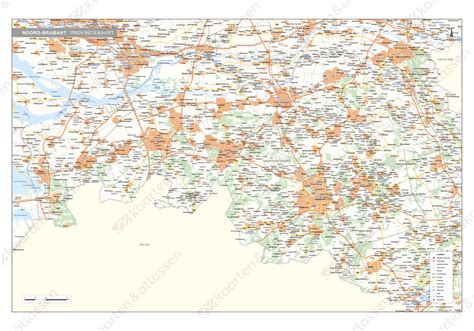 Noord Brabant Provinciekaart Staatkundig 1556 Kaarten En Atlassennl