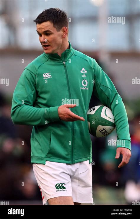 Irelands Johnny Sexton Warms Up Before The Guinness Six Nations Match