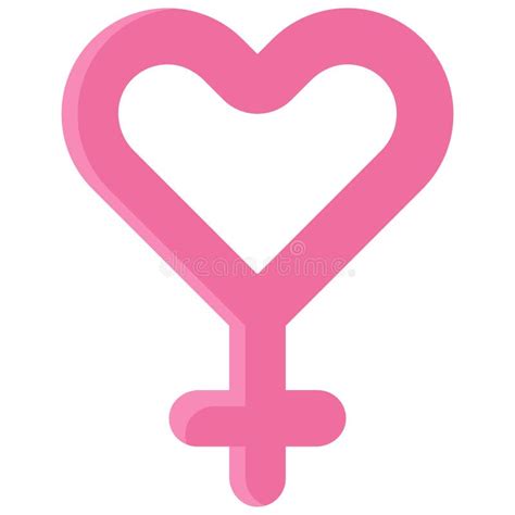 Heart Shaped Female Gender Symbol Icon International Women`s Day