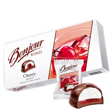 Десерт Бонжур Bишня, 0.51lb/ 232g | $3.99 - купить на RussianFoodUSA
