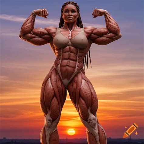 Girl Flexing Muscles And Taking Selfie With Long Blonde Hair On Craiyon