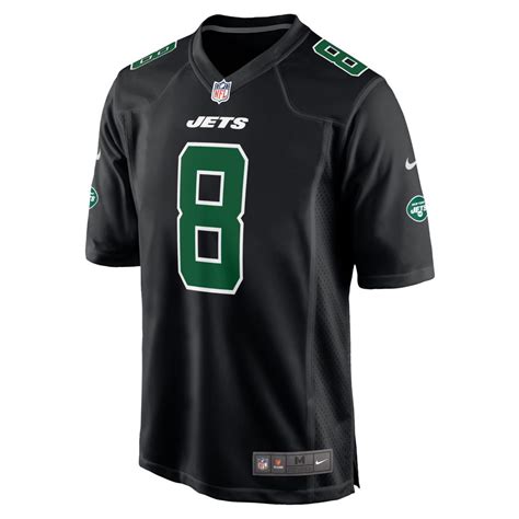 Men's New York Jets Aaron Rodgers Nike Black Fashion Game Jersey