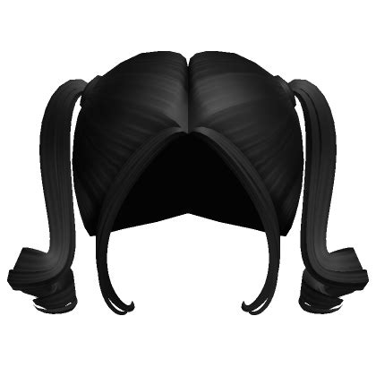 Curly Glam Pigtails In Black Roblox