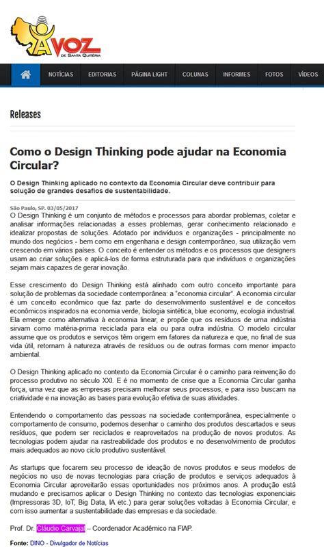 Site A Voz de Santa Quitéria Notícias COMO O DESIGN THINKING PODE