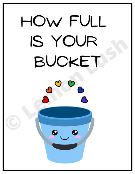 How full is your bucket, Bucket filler poster - Classful