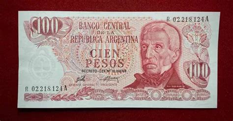 Billete 100 Pesos Ley Argentina Reposición Bottero 2403b Unc