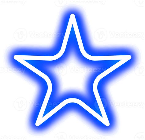 Space Glowing Neon Blue Star 24913042 PNG