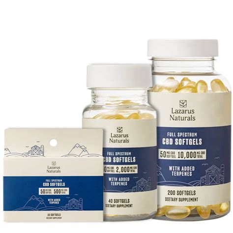 Full Spectrum Cbd Capsules With Added Terpenes Lazarus Naturals