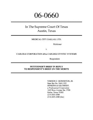 Fillable Online Supreme Courts State Tx Petitioner S Brief In Reply To