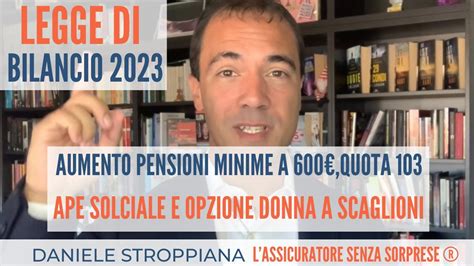 AUMENTO PENSIONI MINIME 600 E LEGGE DI BILANCIO 2023 Introduzione