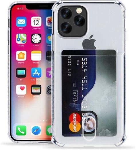 Geschikt Voor Apple IPhone 11 Pro Max Shock Case Met Pashouder Met