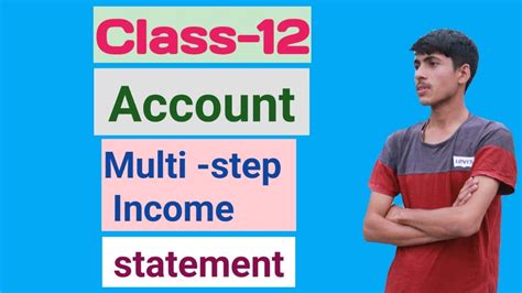 Class 12 Account Multi Step Income Statement Solution From Old Is Gold