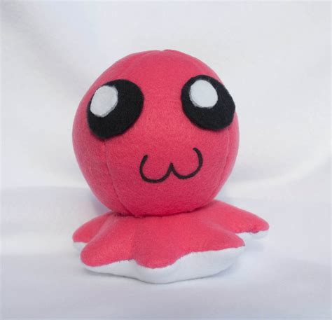 Dark Pink Kawaii Octopus Plush Toy Cute Plushie by LuffNStuff