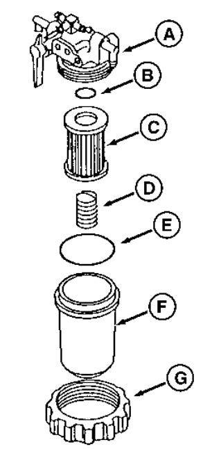 John Deere 1023e 1025r And 1026r Disassemble And Assemble Fuel Filter And Water Separator