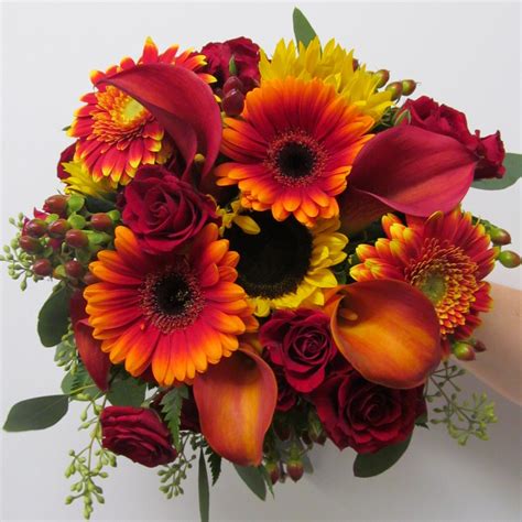 Fall Orange Wedding Bouquets - Bouquet