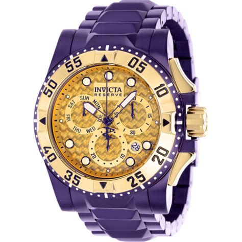 Invicta Reserve Chronograph Quartz Gold Dial Mens Watch 38337