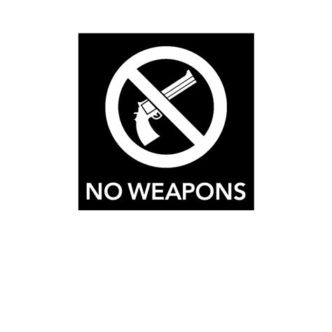 No Weapons Symbol Wcopy Epic Signs