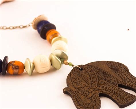 Items Similar To Elephant Necklace African Necklace Ethnic Necklace