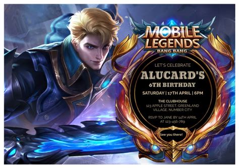 Mobile Legends Birthday Invitation Template Postermywall