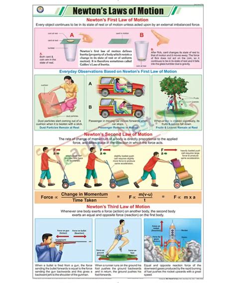 Newton’s Laws of Motion Chart - Laminated, With Rollers - TeachingNest