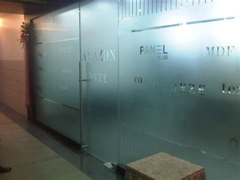 Frosted glass film gives etched effect to partitions & windows