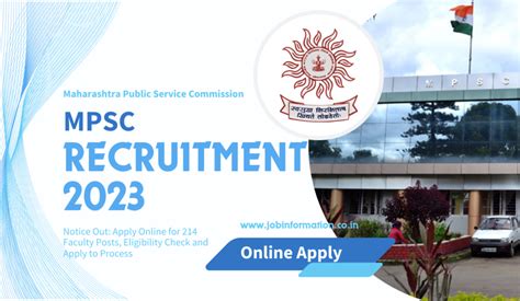 Mpsc Recruitment Notice Out Apply Online For Faculty Posts