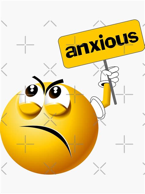 "Anxious Smiley Funny Emoji Icon" Sticker for Sale by el-patron | Redbubble