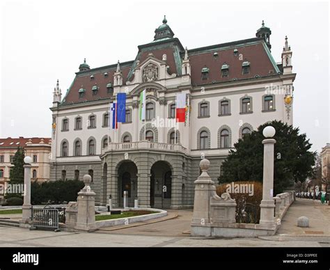 The University Of Ljubljana Building At Ljubljana Slovenia Europe Stock