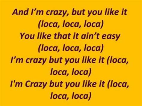 Shakira-Loca (English Version) [Lyrics] | I tunes, Lyrics, Words