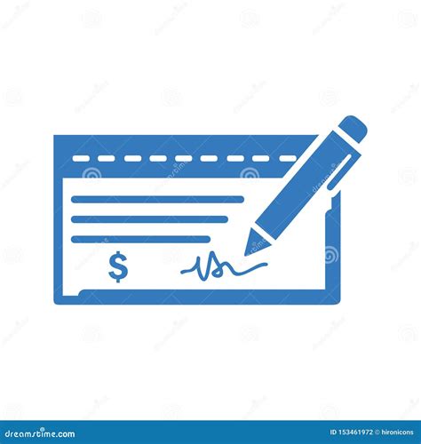 Bank Cheque Icon Stock Vector Illustration Of Paper