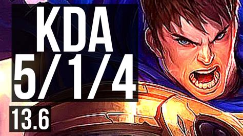 GAREN Vs K SANTE TOP Rank 1 Garen 5 1 4 KR Grandmaster 13 6