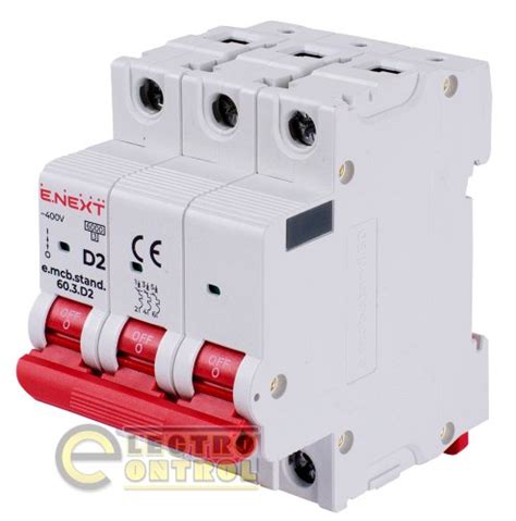 Модульный автомат Enext s026134 e.mcb.stand.60.3.D2 3р 2А D 6кА EC-Shop