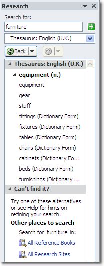 Thesaurus In Microsoft Word