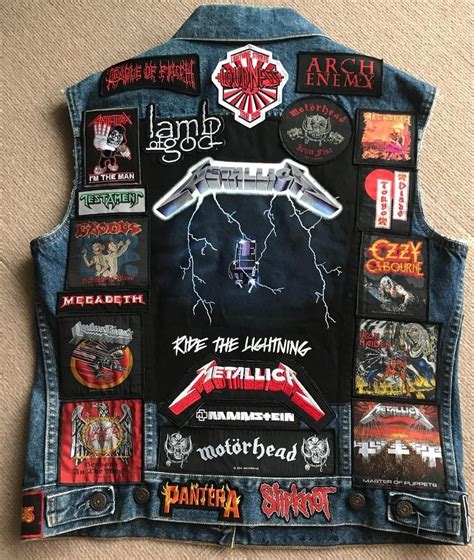 Pin By Liliana Cestoni On Metallica Battle Jacket Demin Jacket Punk