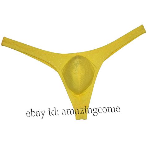 Sexy Men S Low Rise Bikini Thong Underwear Minimal Coverage T Back Swim G String EBay