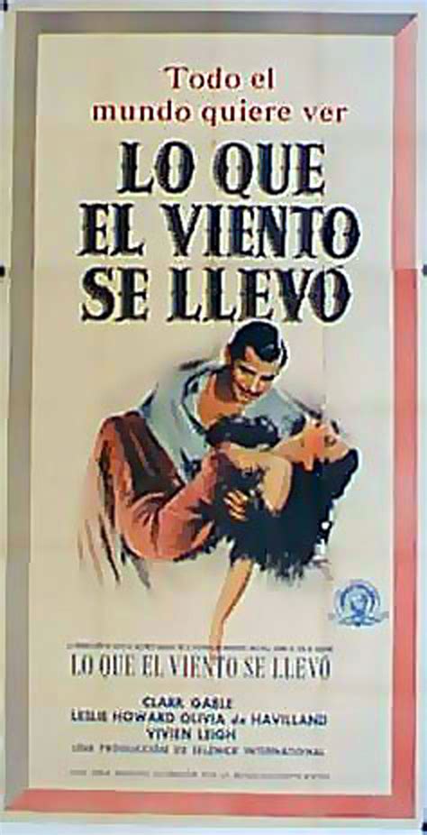 Lo Que El Viento Se Llevo Movie Poster Gone With The Wind Movie