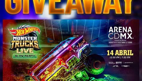 Gana 1 De 5 Pases Dobles Para El Hot Wheels Monster Trucks Live Glow Party En Arena CDMX Ganapromo