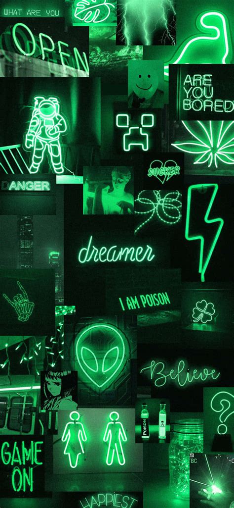 Download Neon Green Aesthetic Desktop Wallpaper