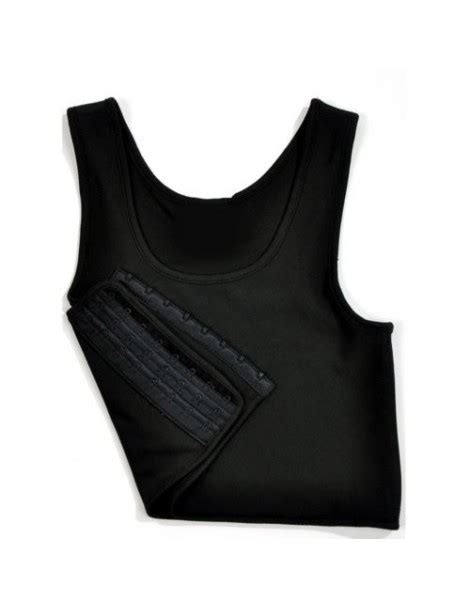 Les Lesbian Casual Breathable Buckle Short Chest Breast Binder Trans Vest Tops Plus Size S Xl