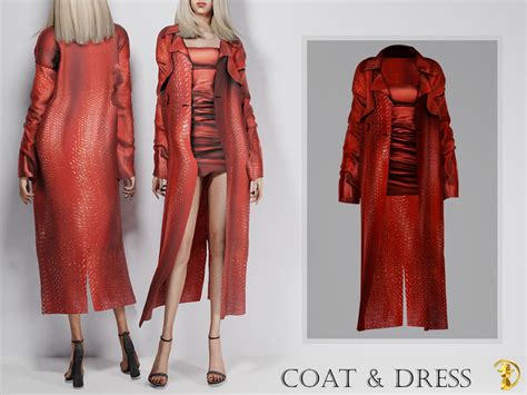 The Sims Resource PATREON Early Access Coat Dress